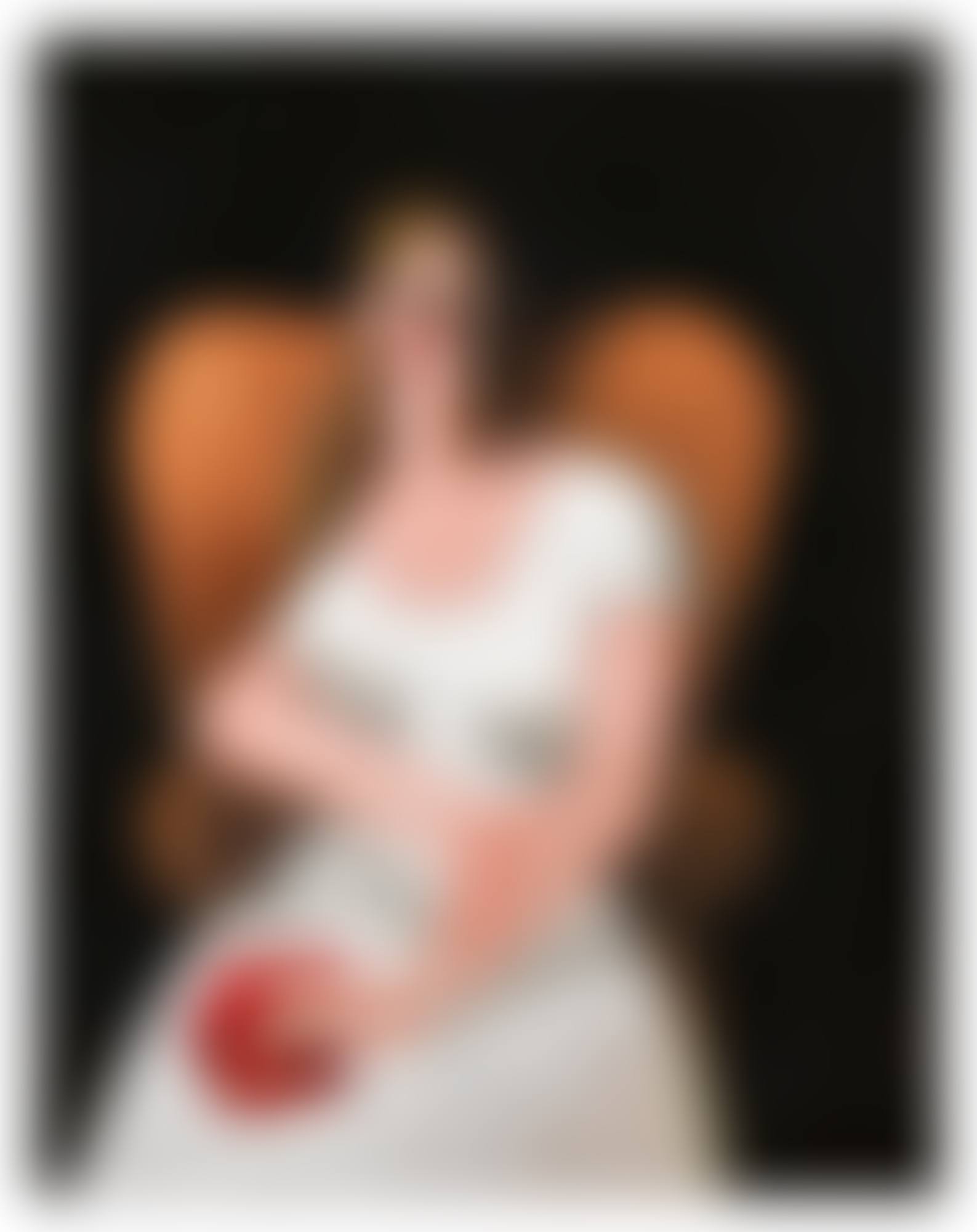 WOMAN ON BROWN CHAIR (preview)