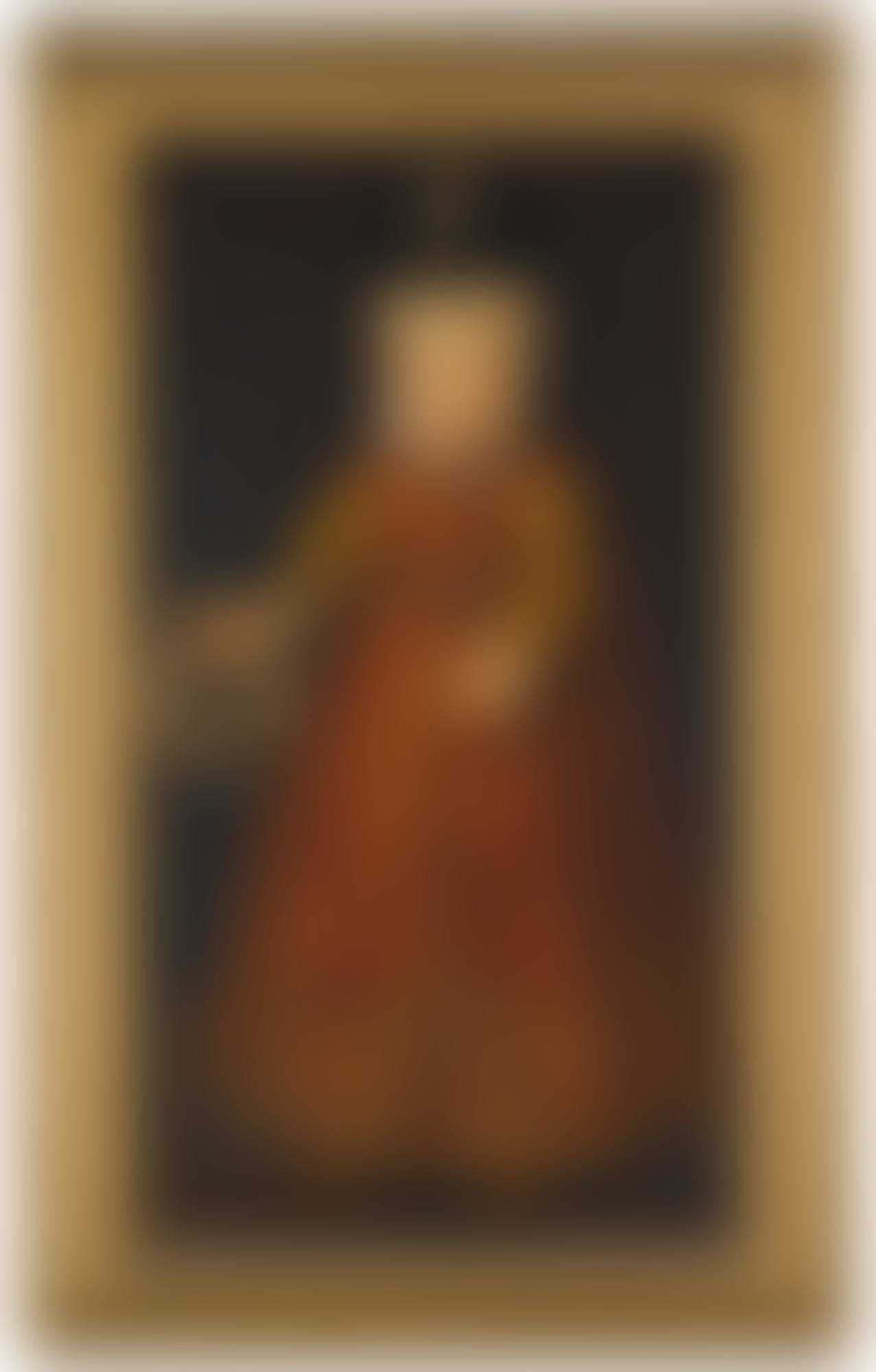 PORTRAIT OF A CHILD, FULL LENGTH, HOLDING A CORAL TEETHING RATTLE, A GARLAND OF FLOWERS AND A POMADER (preview)