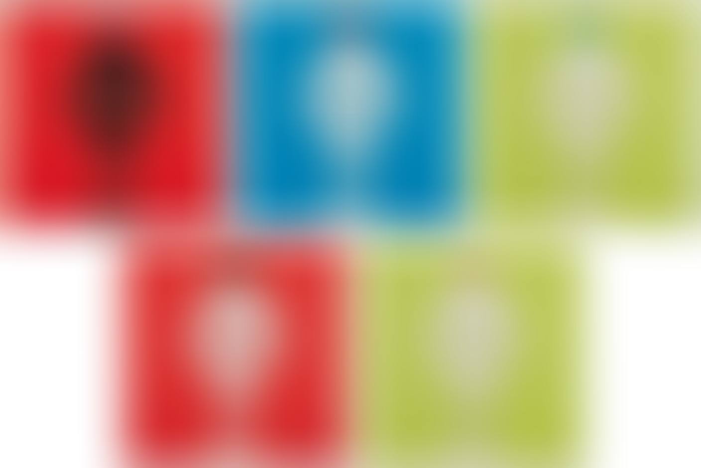 LIME GREEN - TIME; RED - TIME; Time Bokan - green; Time Bokan - blue; and Time Bokan - red (preview)