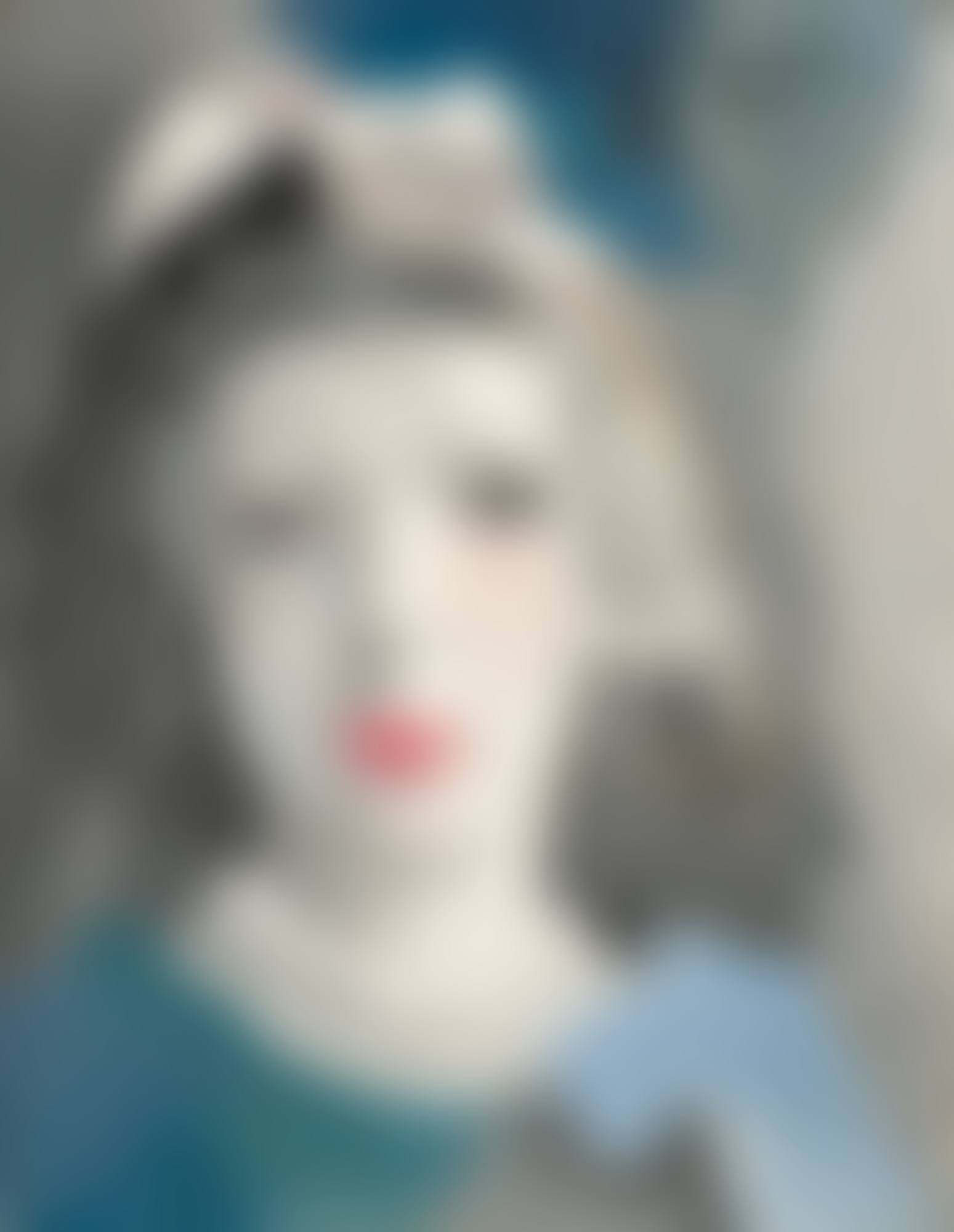 AUTOPORTRAIT AUX PERLES EN BLEU (preview)