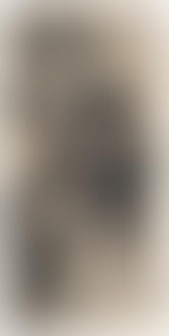Studie eines angelehnt stehenden Mannes mit Gehstock, oben eine vergrößerte Detailstudie des Gesichtes (preview)
