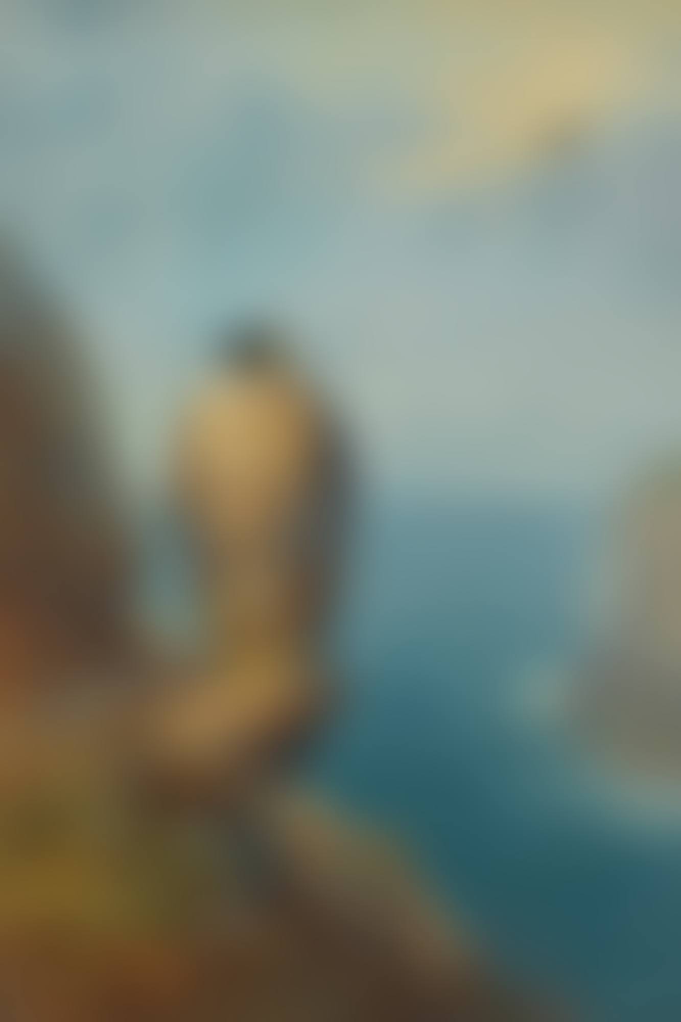 A PEREGRINE FALCON PERCHED ON A SEA CLIFF (preview)