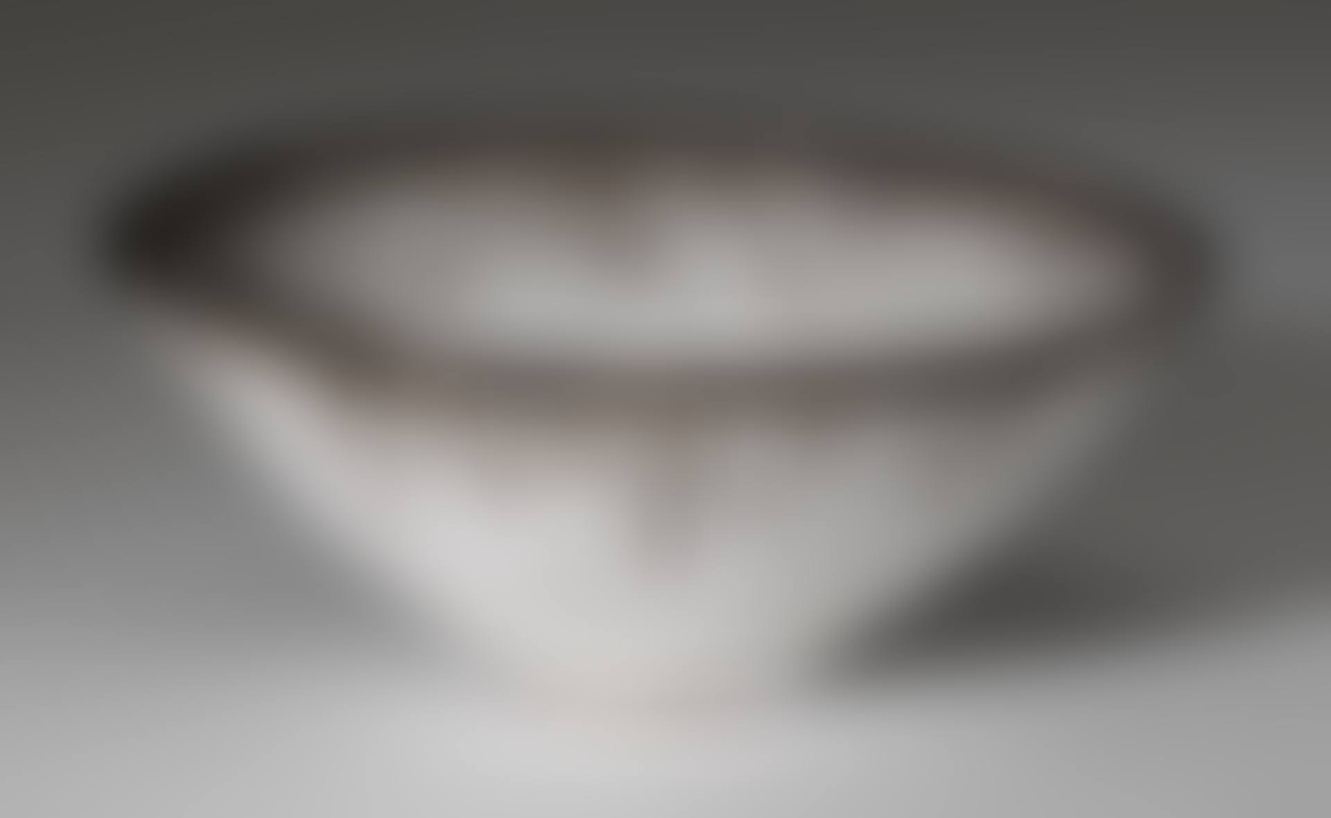 WHITE BOWL WITH BRONZED RIM (preview)