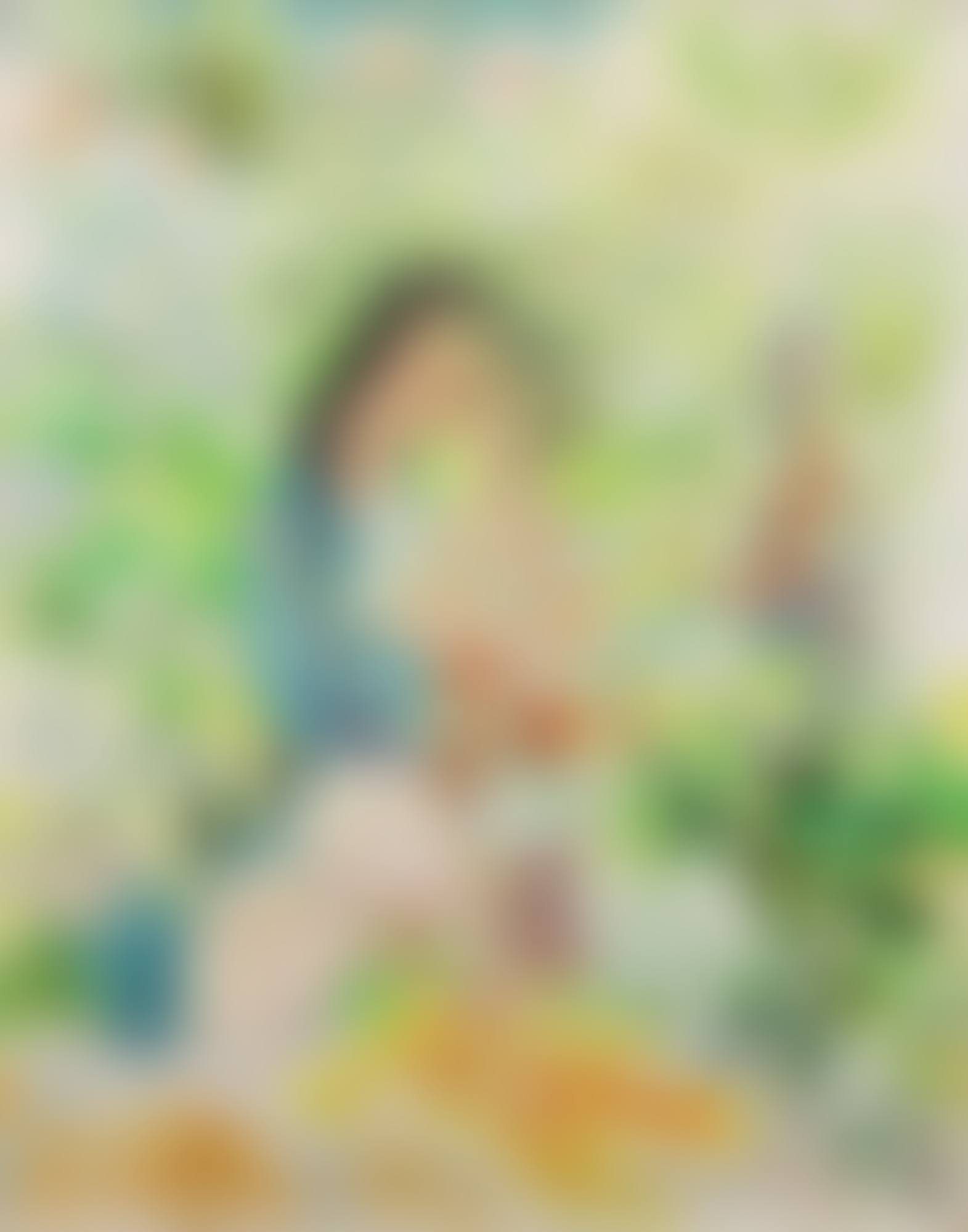 MOTHER AND CHILD IN A GARDEN (preview)