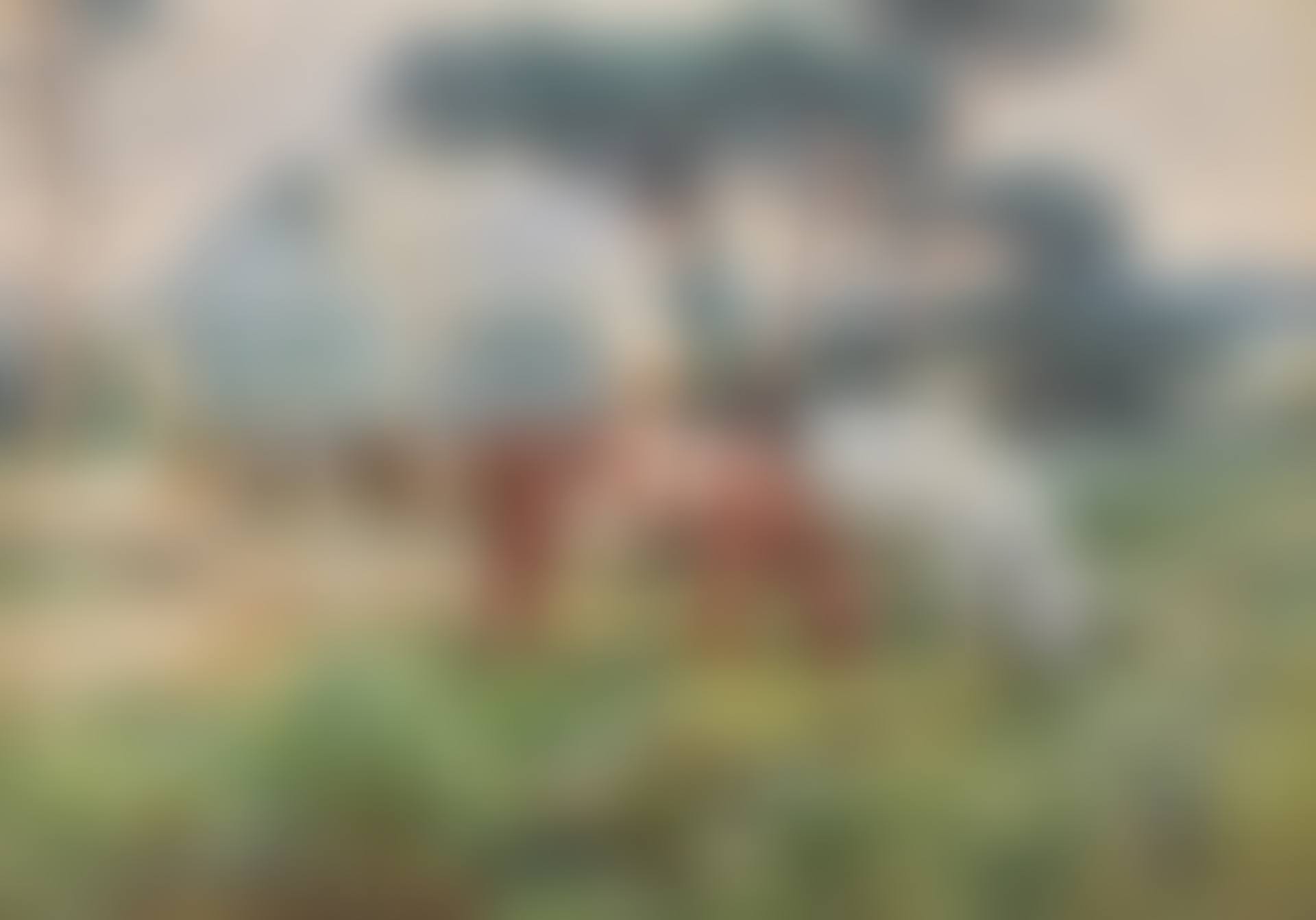 CATTLE GRAZING BEFORE HAY WAGONS (preview)