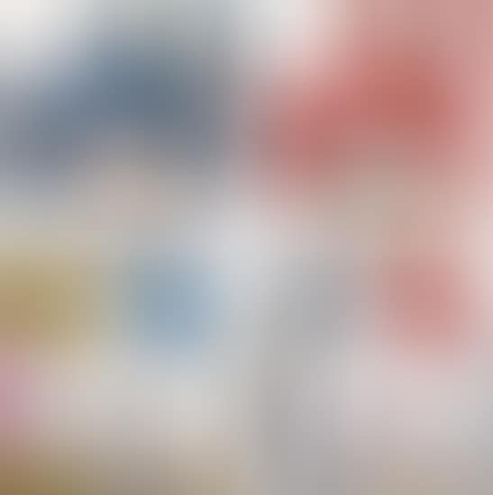 And Then x6 Blue; And Then x6 Red; DOB in Pure White Robe (Pink & Blue); and DOB in Pure White Robe (Navy & Vermillion) (preview)