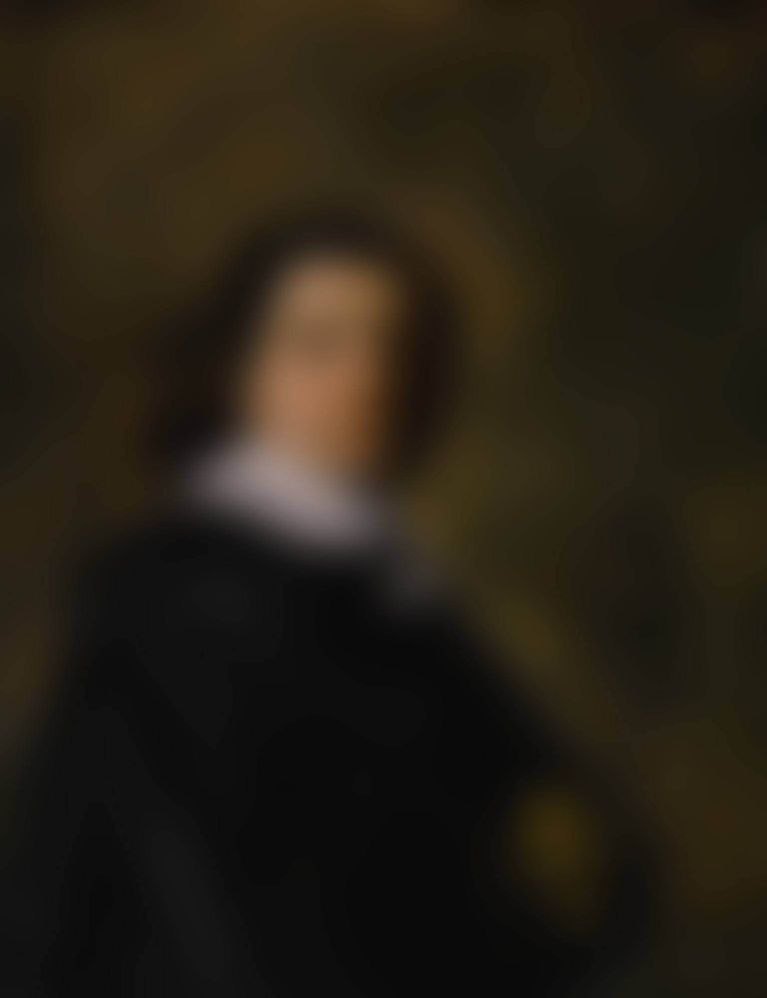 PORTRAIT OF A MAN, HALF-LENGTH, WEARING A BLACK CAPE WITH A WHITE COLLAR (preview)