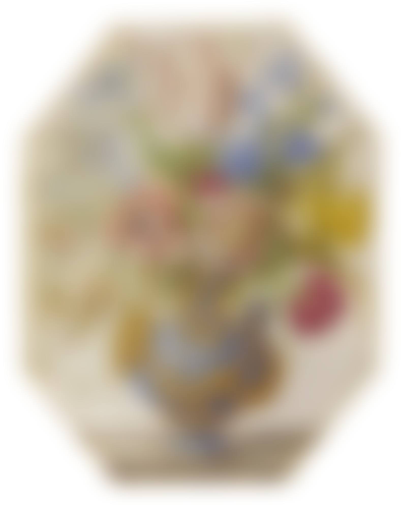 STILL LIFE OF A BLUE AND GOLD VASE WITH A BOUQUET OF FLOWERS (preview)