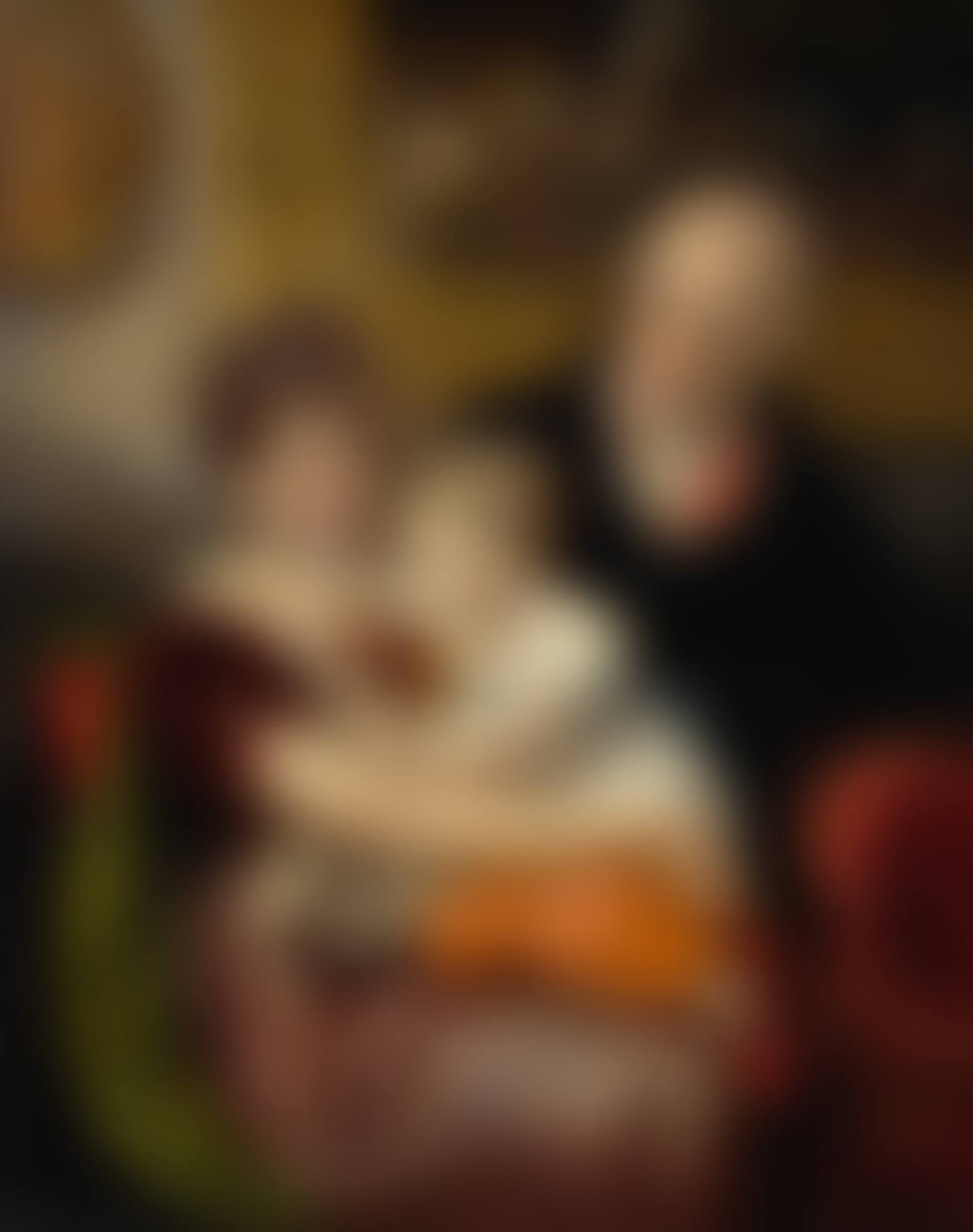 PORTRAIT OF A FAMILY, THREE-QUARTER LENGTH, IN AN INTERIOR SETTING (preview)