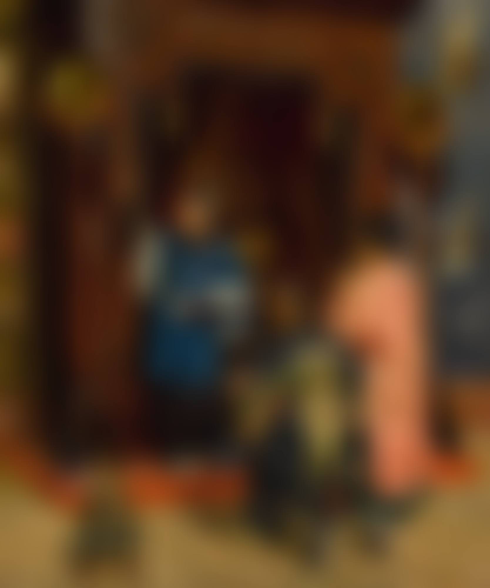 WORSHIPPERS AT A BUDDHIST SHRINE  (preview)