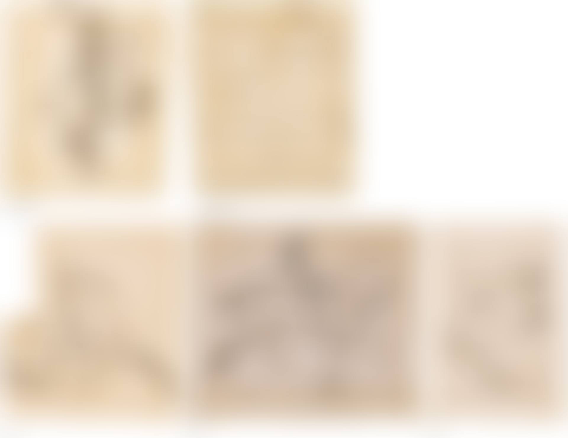 (I) CAVALIER ENLEVANT UNE FEMME; (II) CENTAURESSE - RECTO; (II) CENTAURESSE À LA PATTE TENDUE VERS L'AVANT - VERSO; (III) CAVALIER DE PROFIL VERS LA DROITE; (IV) CAVALIER DE PROFIL VERS LA DROITE (preview)
