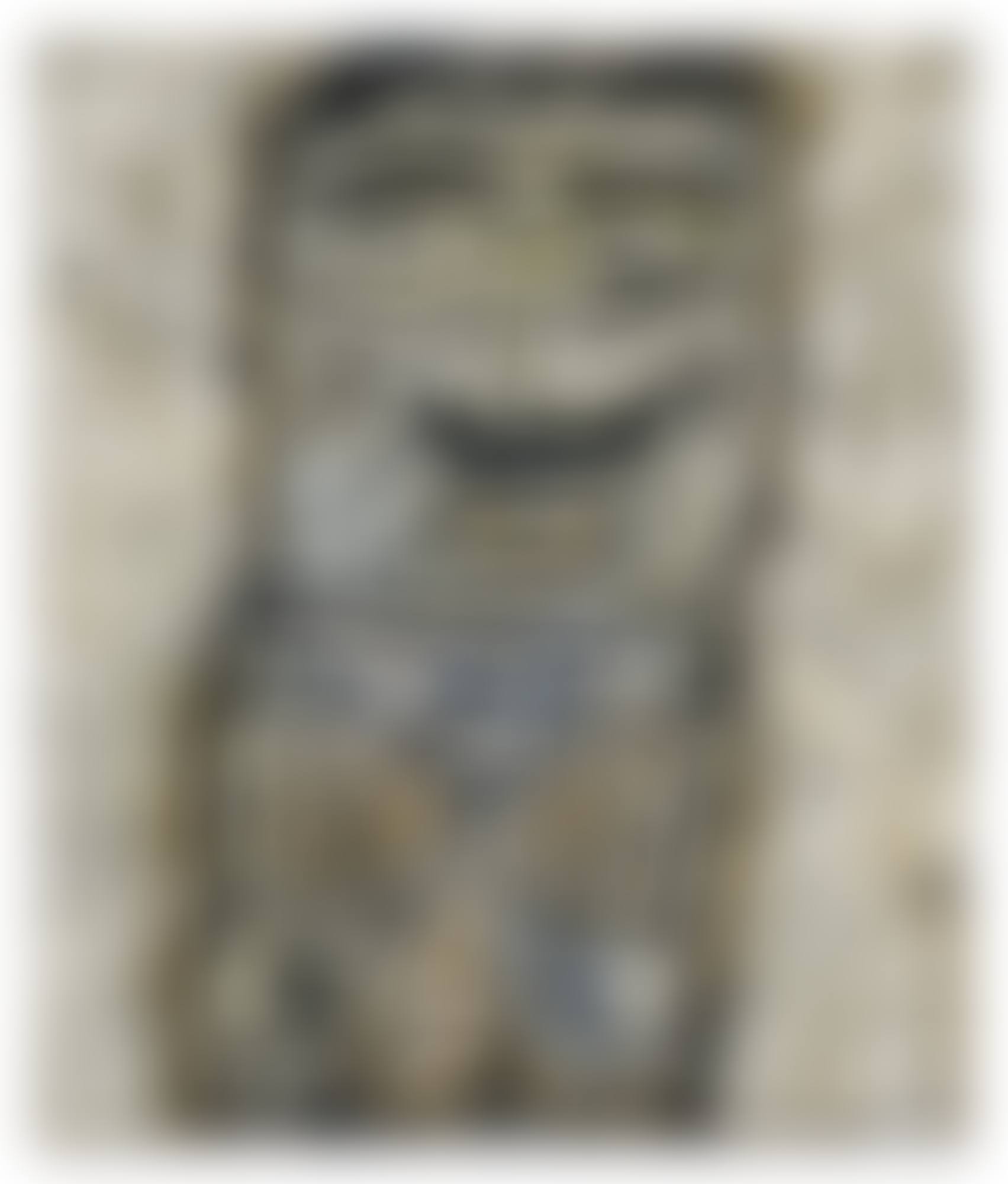 PORTRAIT D'HOMME MOUSTACHU FAÇON CARTON PÂTE  (preview)