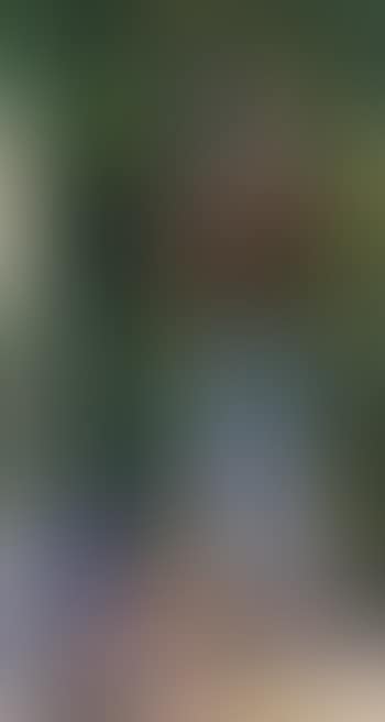 Frau Amiet with bunch of flowers (preview)