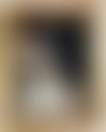 Girl looking out from behind curtain (preview)