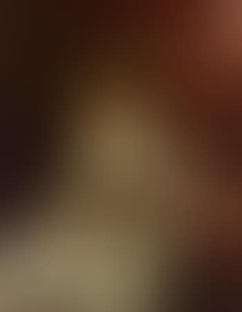 Portrait of a lady, in a white satin dress holding leaves (preview)