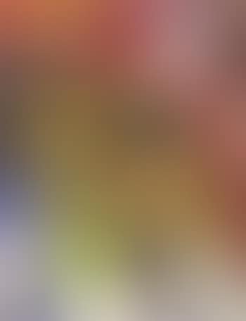 Green figure on red background (preview)