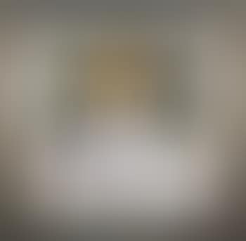 Lady with a vase, seated holding a white lotus flower (preview)