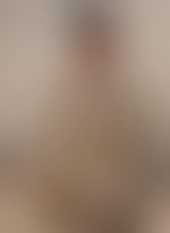Portrait of a lady with a fur coat and small dog (preview)
