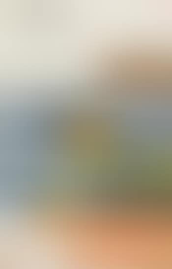 Yellow cattle and tree in a seascape (preview)