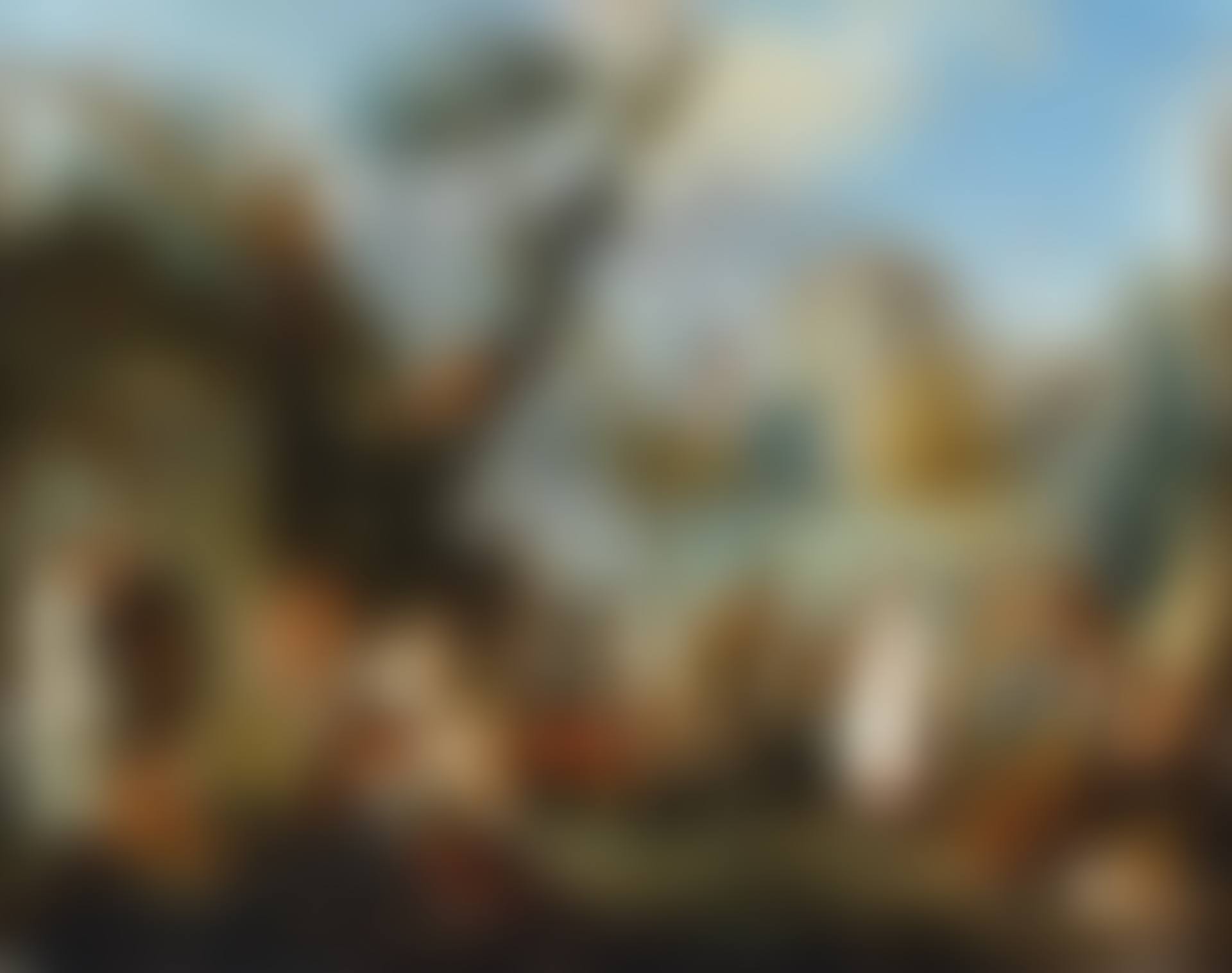 Paysage avec personnages jouant de la musique et dansant (preview)