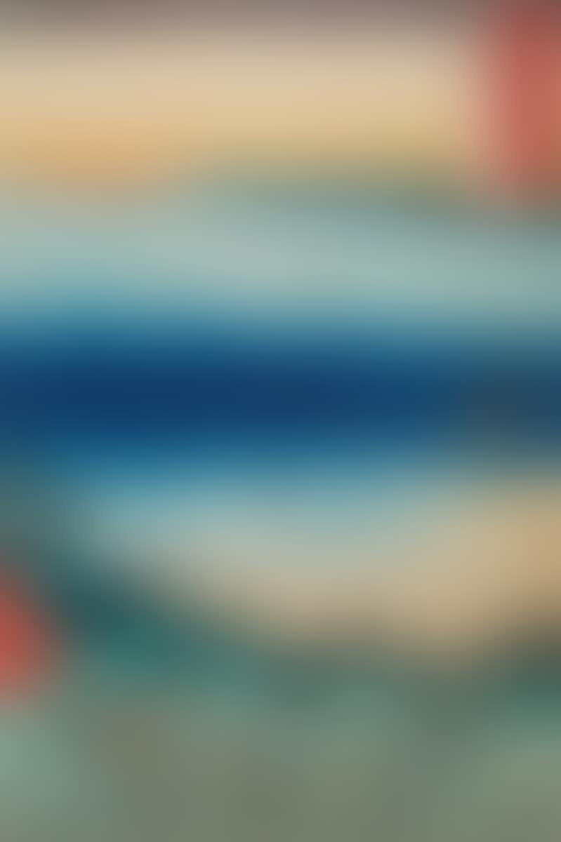 Izumi, Takashi no hama. View of shrine and beach (preview)