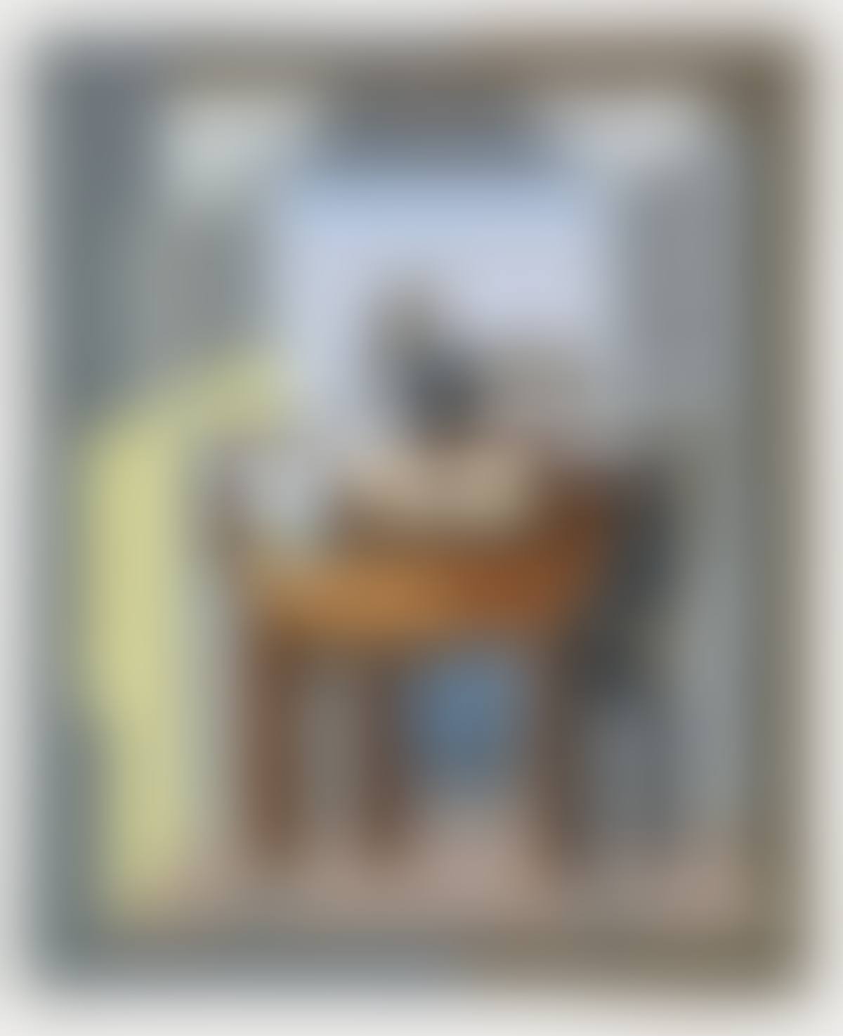 Compotier, Partition, Bouteille Et Guitare Devant Une Fenêtre (preview)