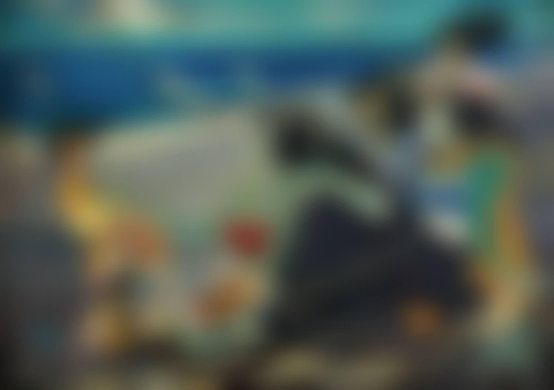 WOMEN AND CHILDREN BY THE BEACH (preview)