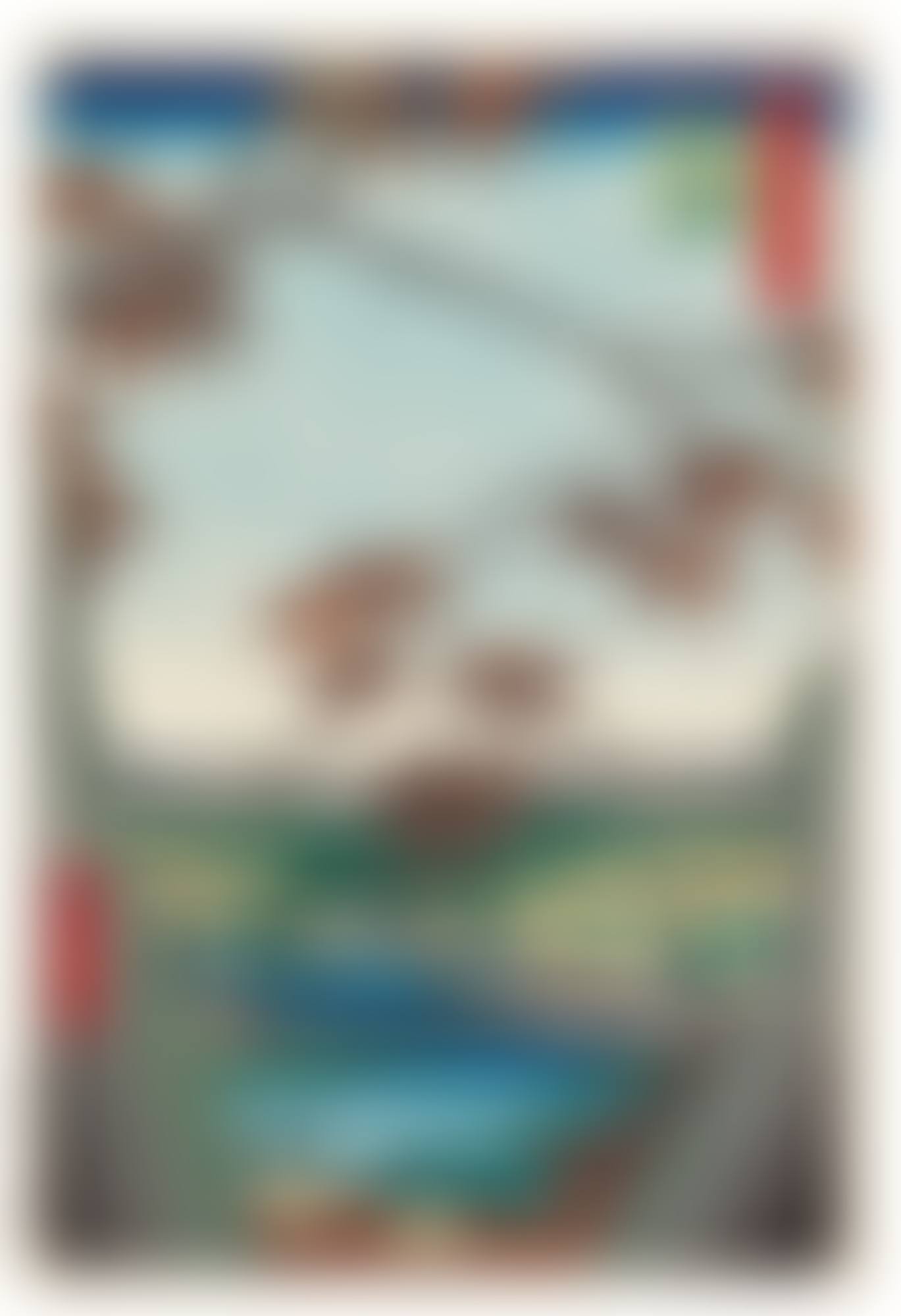 MAPLE TREES AT MAMA, TEKONA SHRINE AND LINKED BRIDGE (MAMA NO MOMIJI TEKONA NO YASHIRO TSUGIHASHI) (preview)