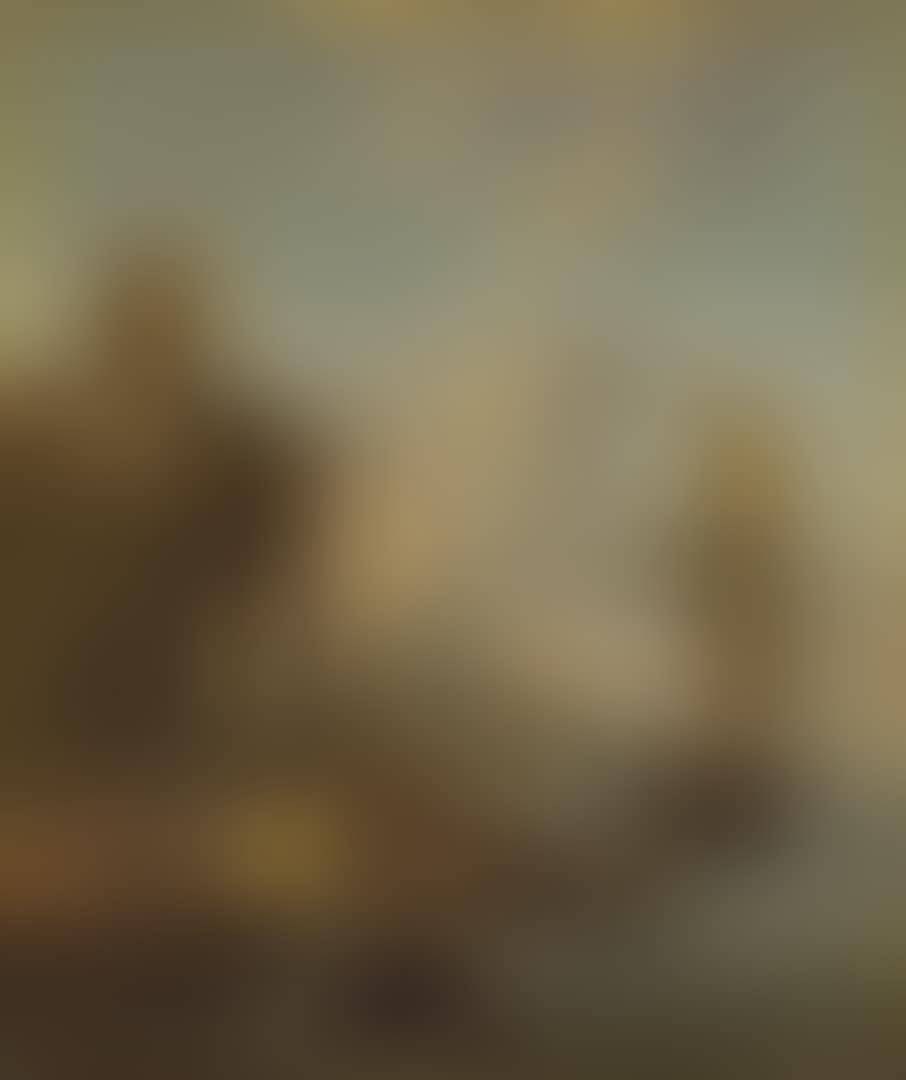 A Mediterranean harbour with figures loading cargo, a mountain beyond (preview)