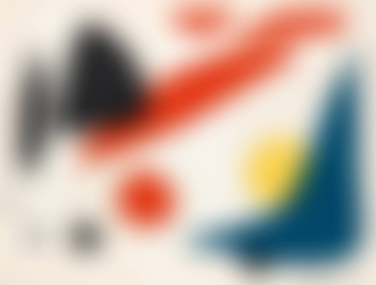 Composition (blue Boomerang With Red, Black And Yellow Shapes) (preview)