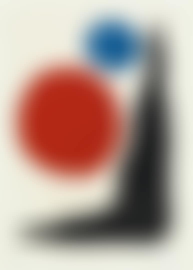 Red And Blue Circles And Black Boomerang (preview)