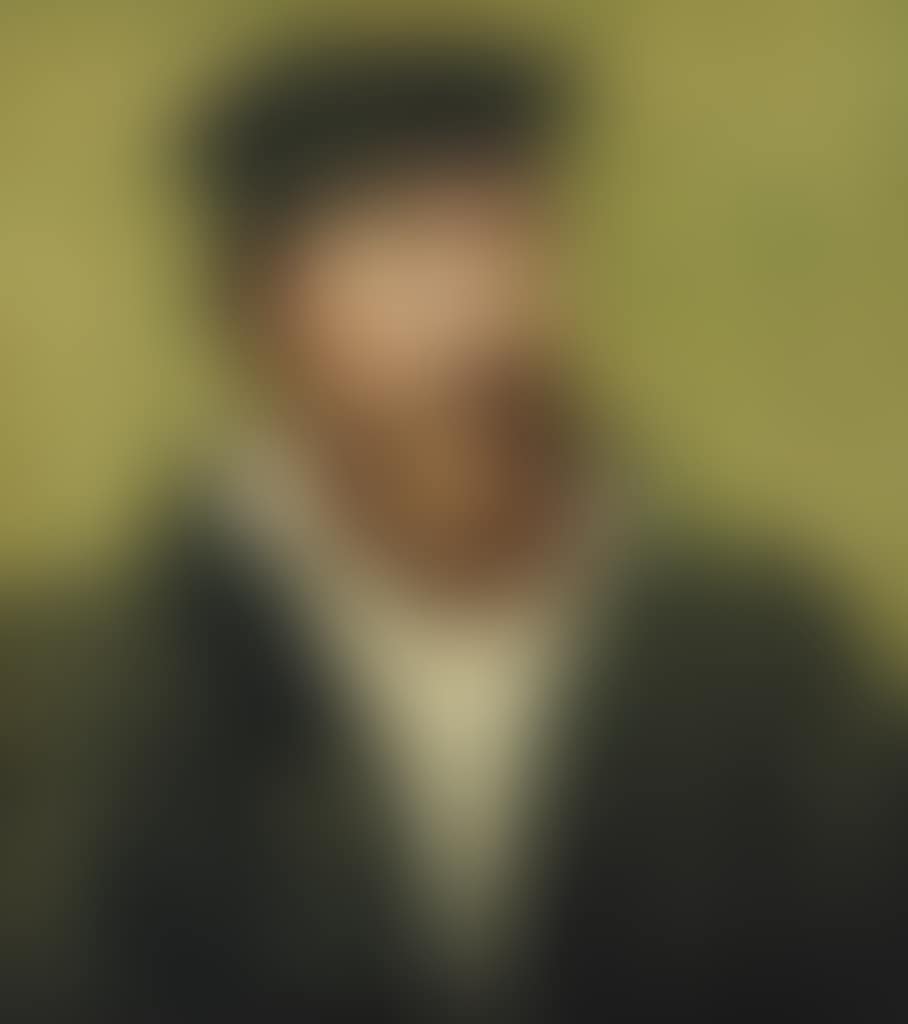 Portrait of a gentleman, bust-length, in a black coat and cap (preview)