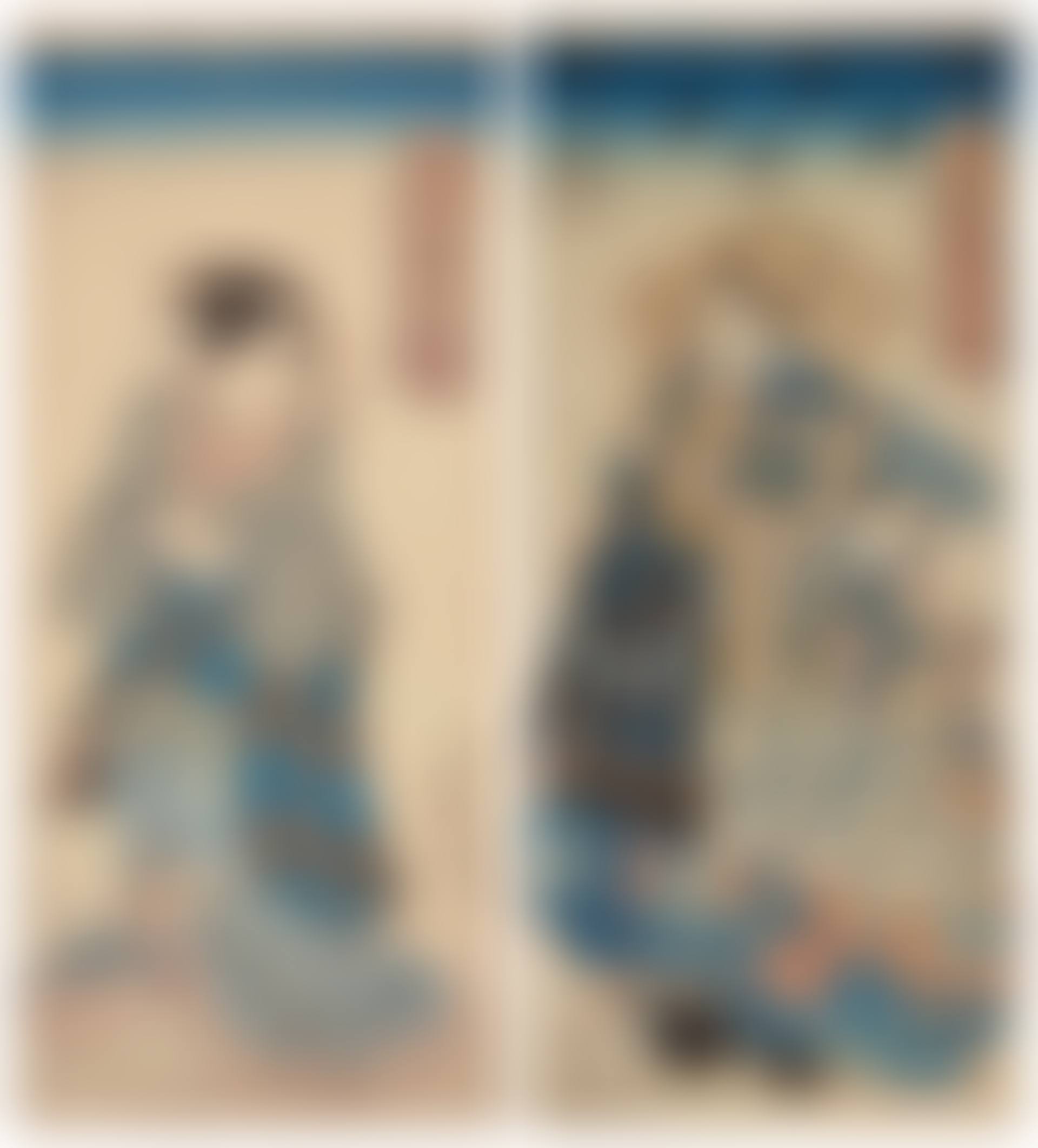 A woman modelling new fashion, Yosooi of the Matsubaya, kamuro Nioi & Tomeki (preview)