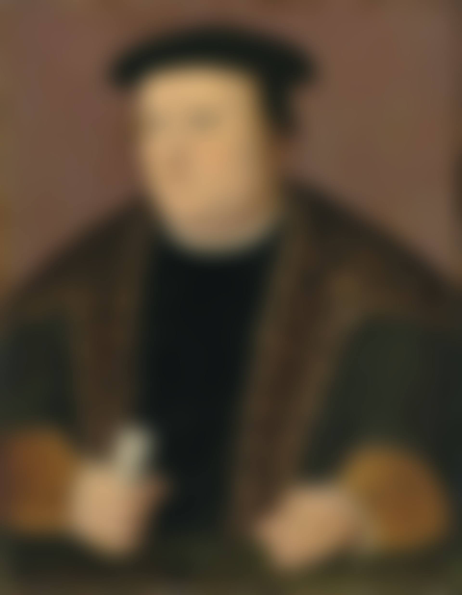 Portrait of a gentleman, half-length, in a fur lined coat (preview)