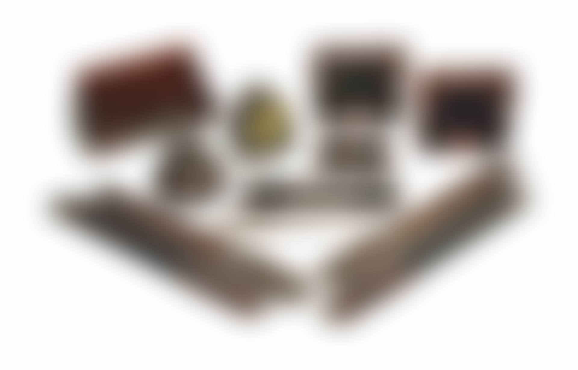 AN ASSEMBLED TWELVE-PIECE 'AMERICAN INDIAN' DESK SET (preview)