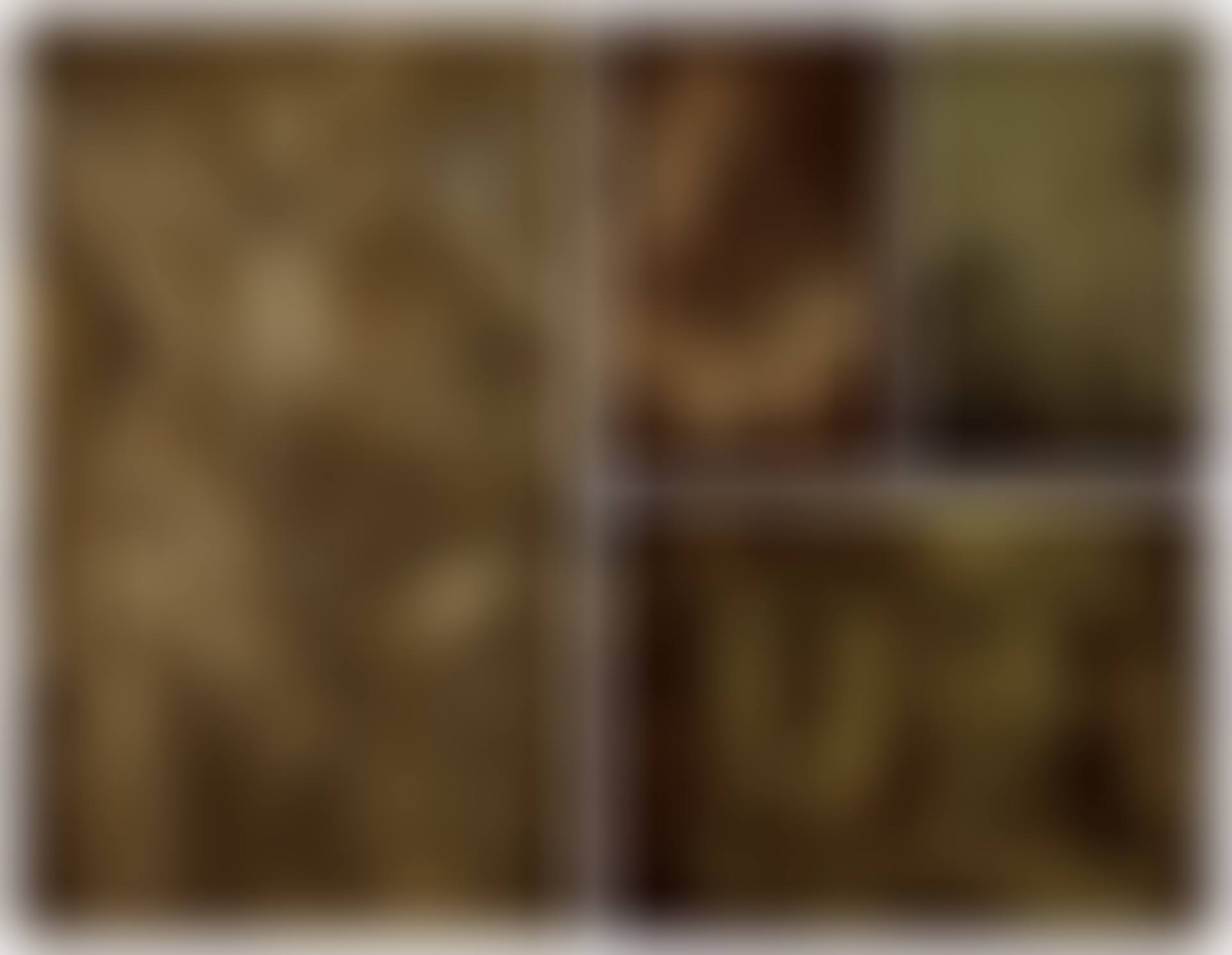 The Crucifixion; The Mocking of Christ; Saint Macarius of Ghent giving communion to the plague victims; and A triumphal procession (The Triumph of David?) (preview)