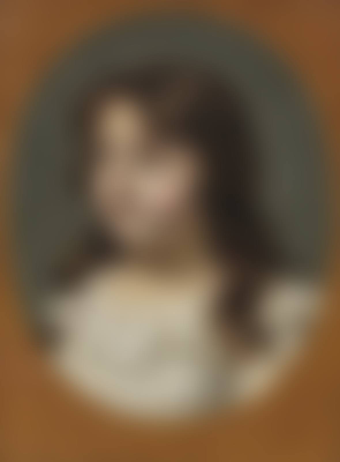 Portrait of a young girl, said to be the daughter of Armand Gensonné, bust-length, in a white dress, within a painted oval (preview)
