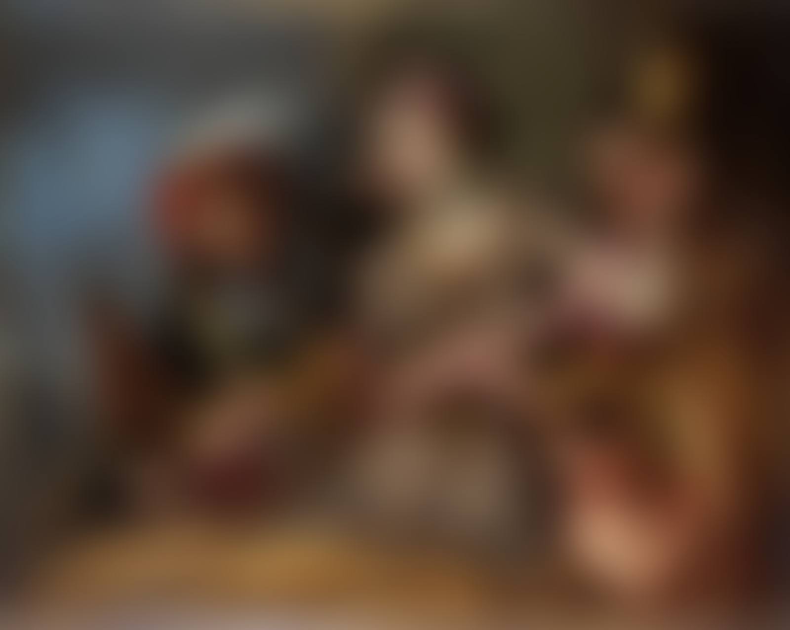 Joy seated between Obstinacy and Vigilance (preview)