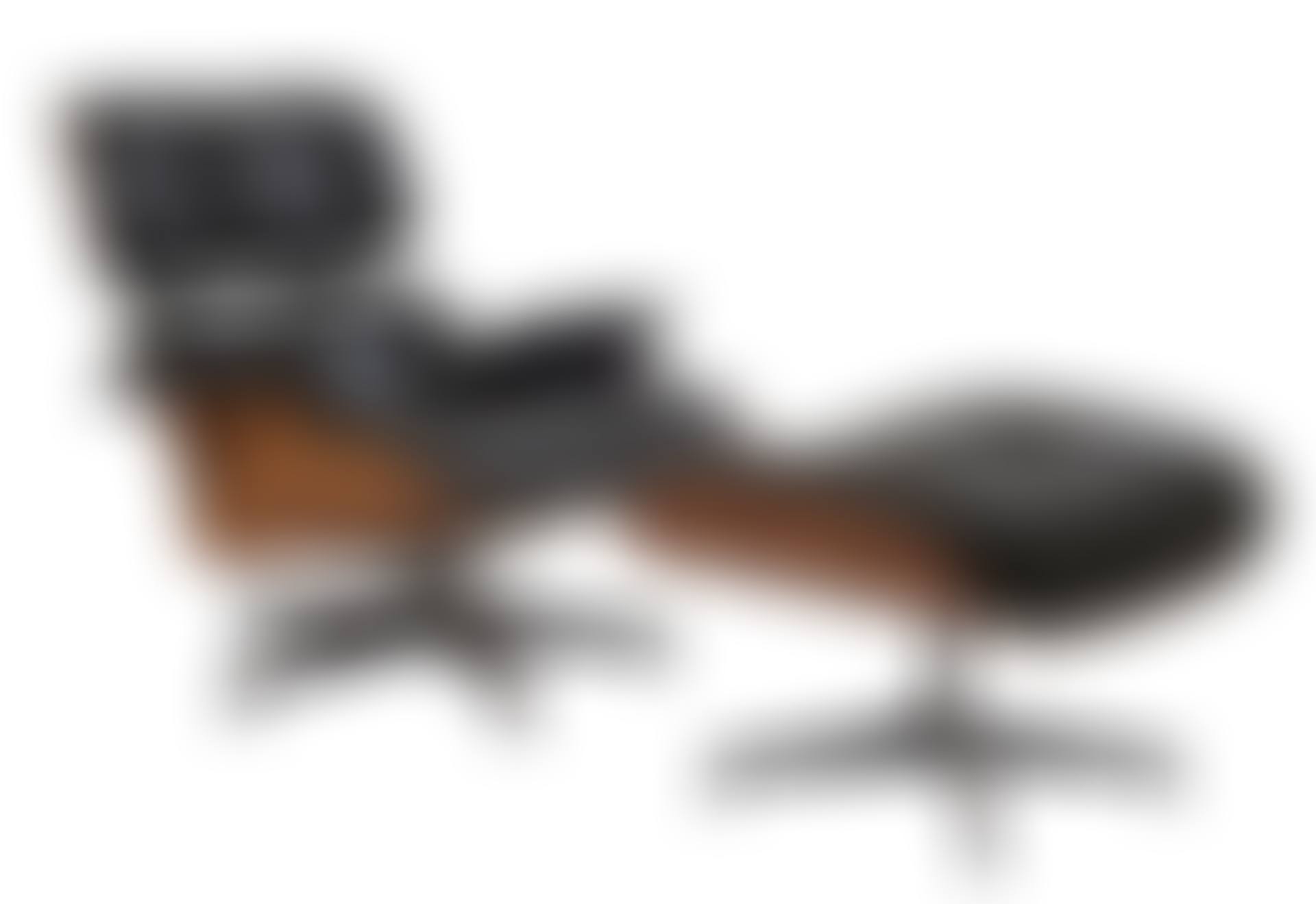 Fauteuil de repos  dit "Lounge chair 670" et son ottoman  (preview)