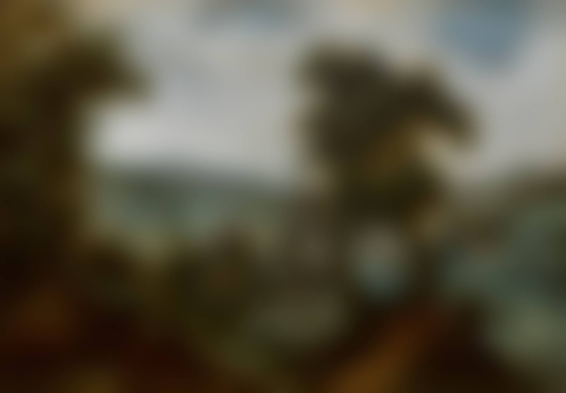 A WOODED LANDSCAPE WITH HUNTERS BY A VILLAGE (preview)