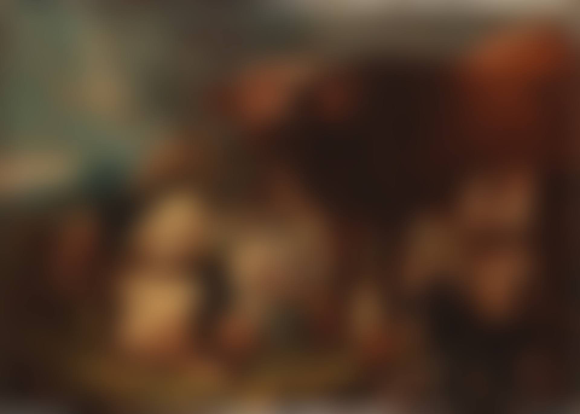 A bull with goats and a dog before a landscape (preview)