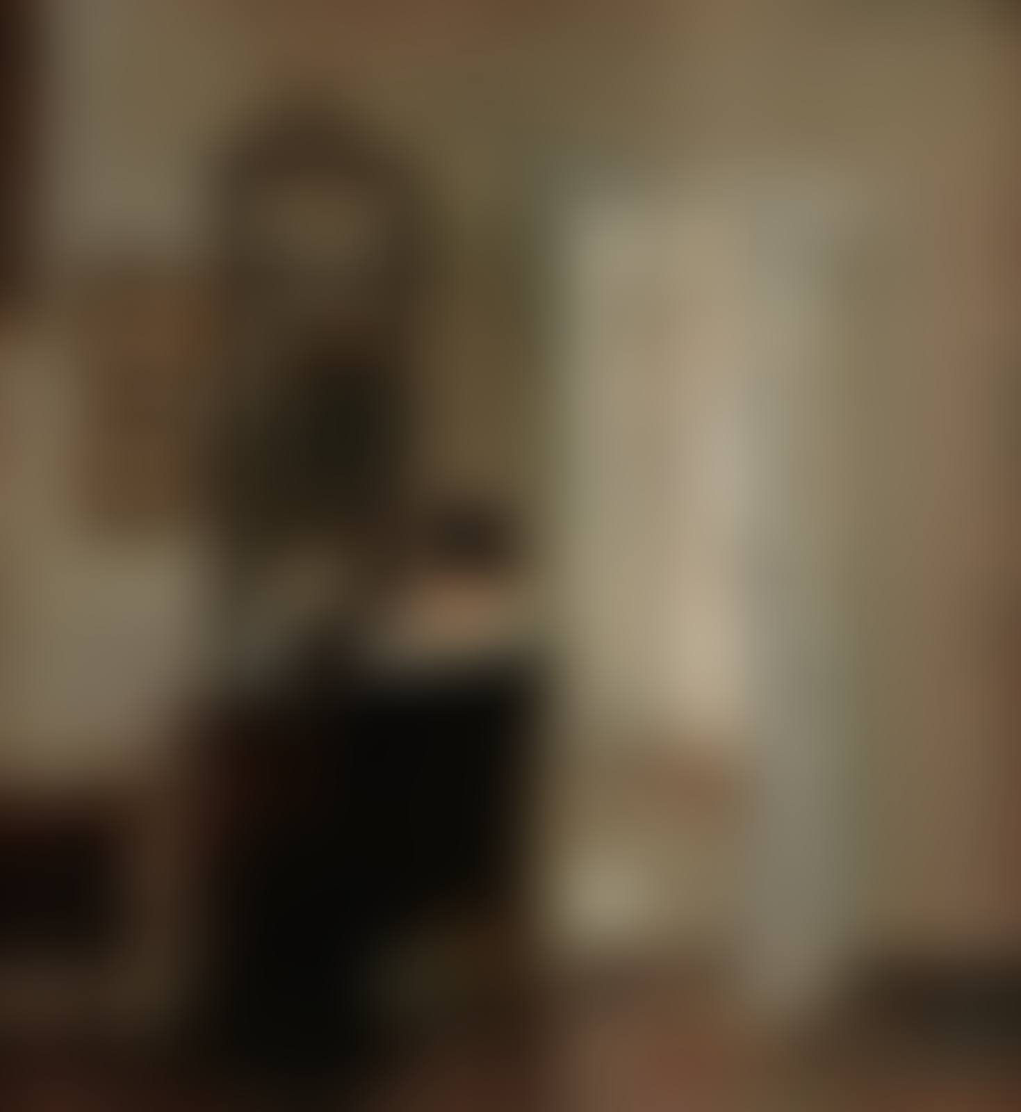 A lady seated before a mirror in an interior (preview)
