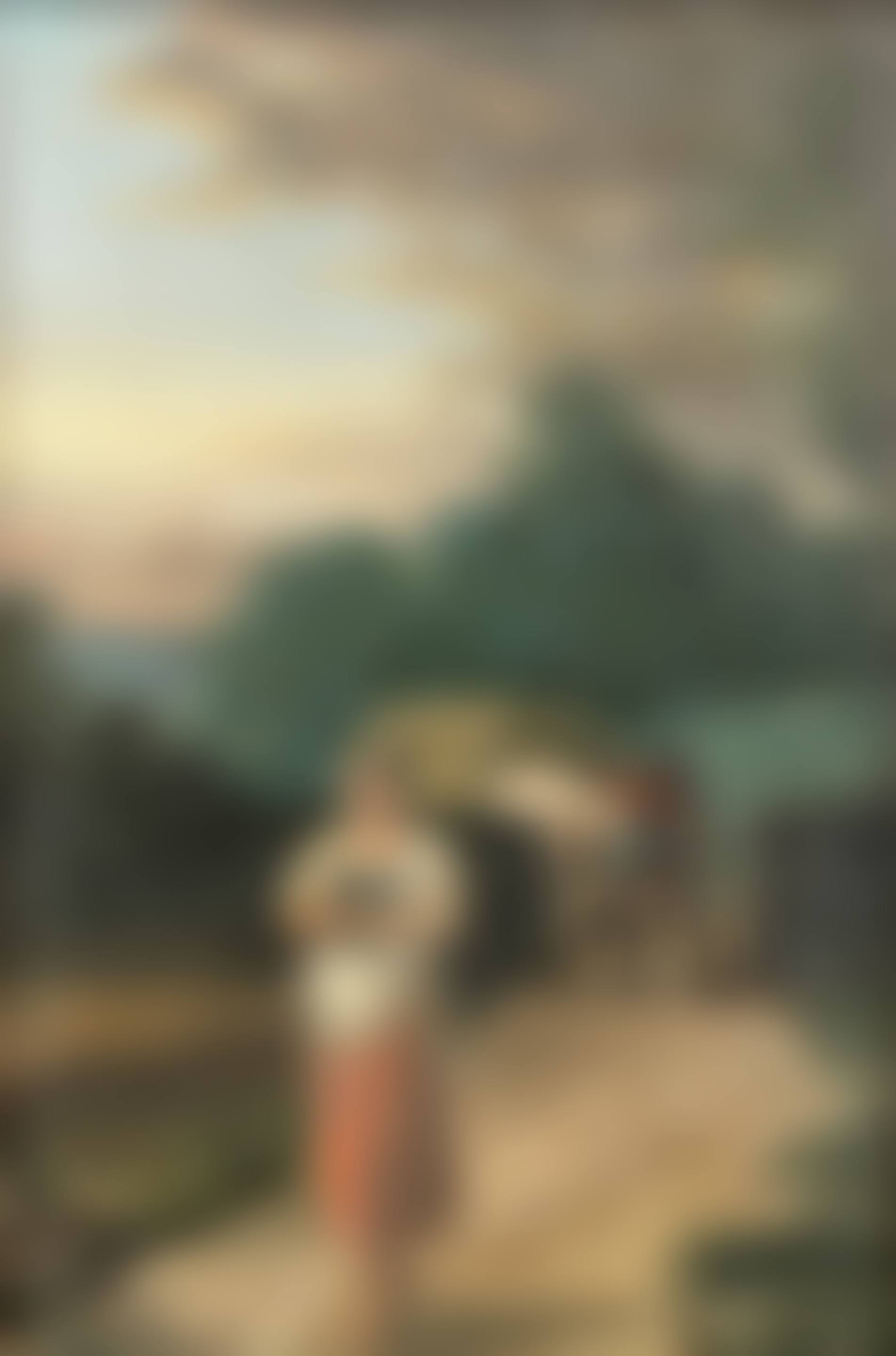 Peasant girl knitting (preview)