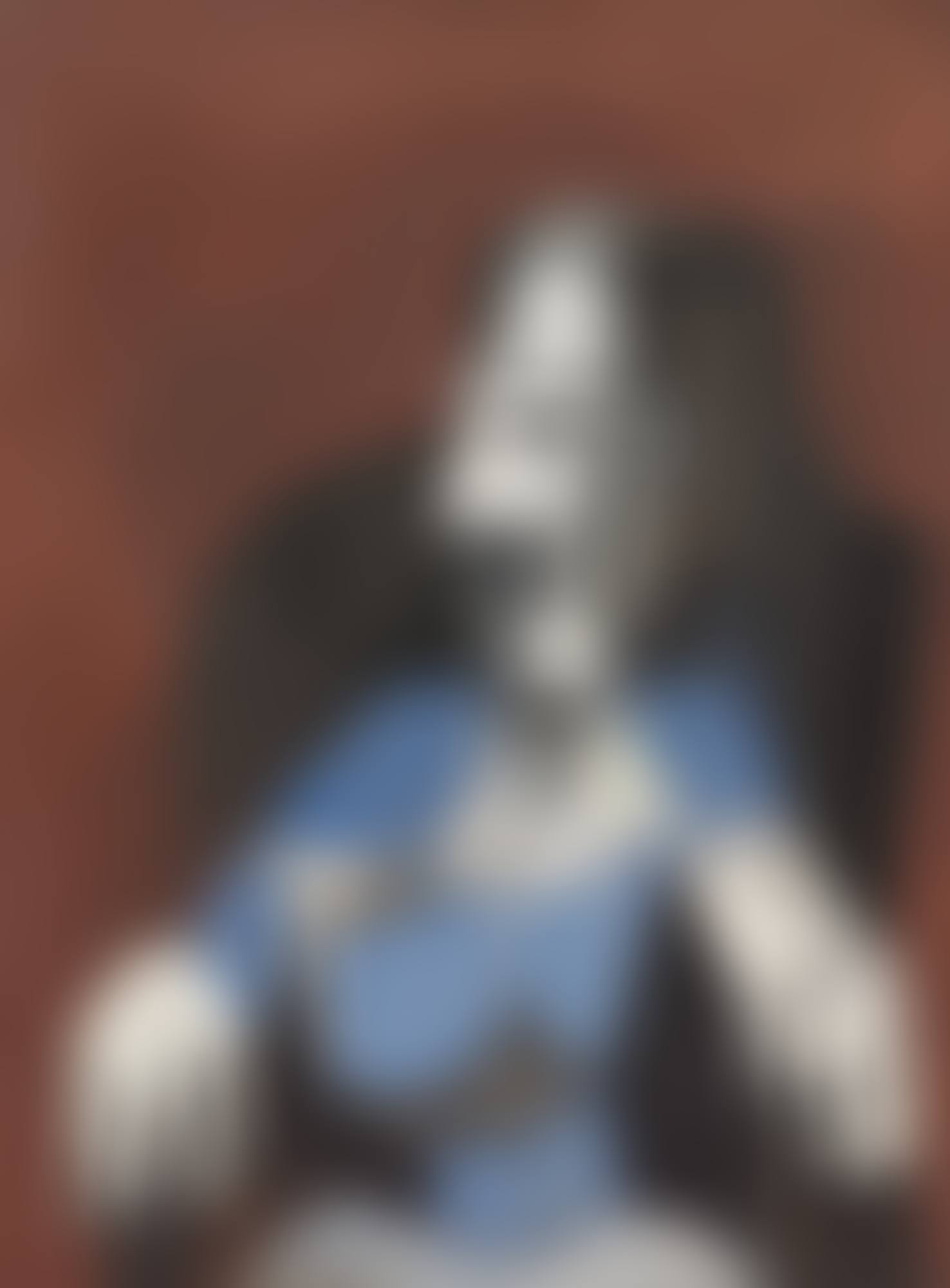 Femme assise dans un fauteuil noir (Jacqueline) (preview)