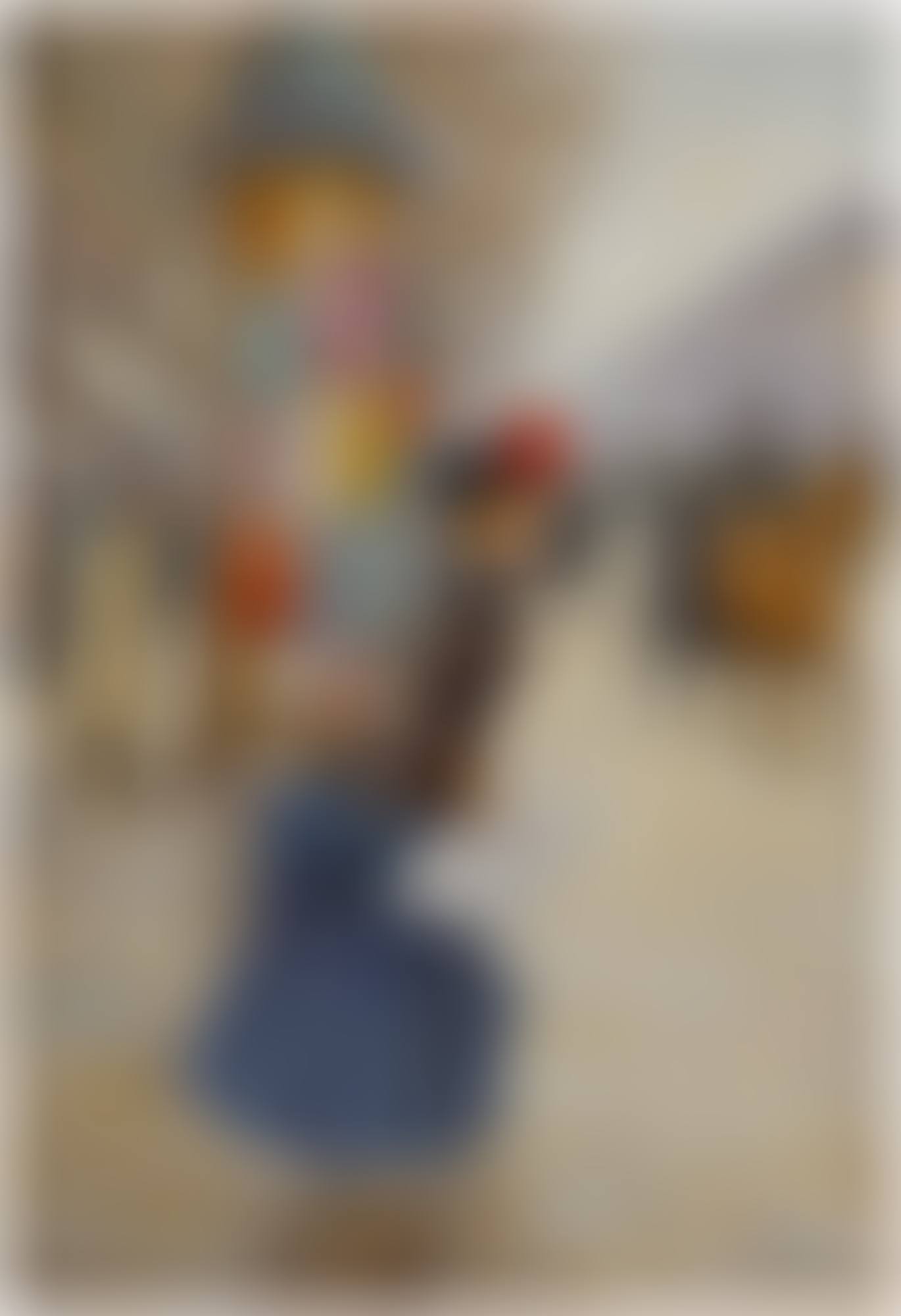 Jeune femme traversant le boulevard (preview)