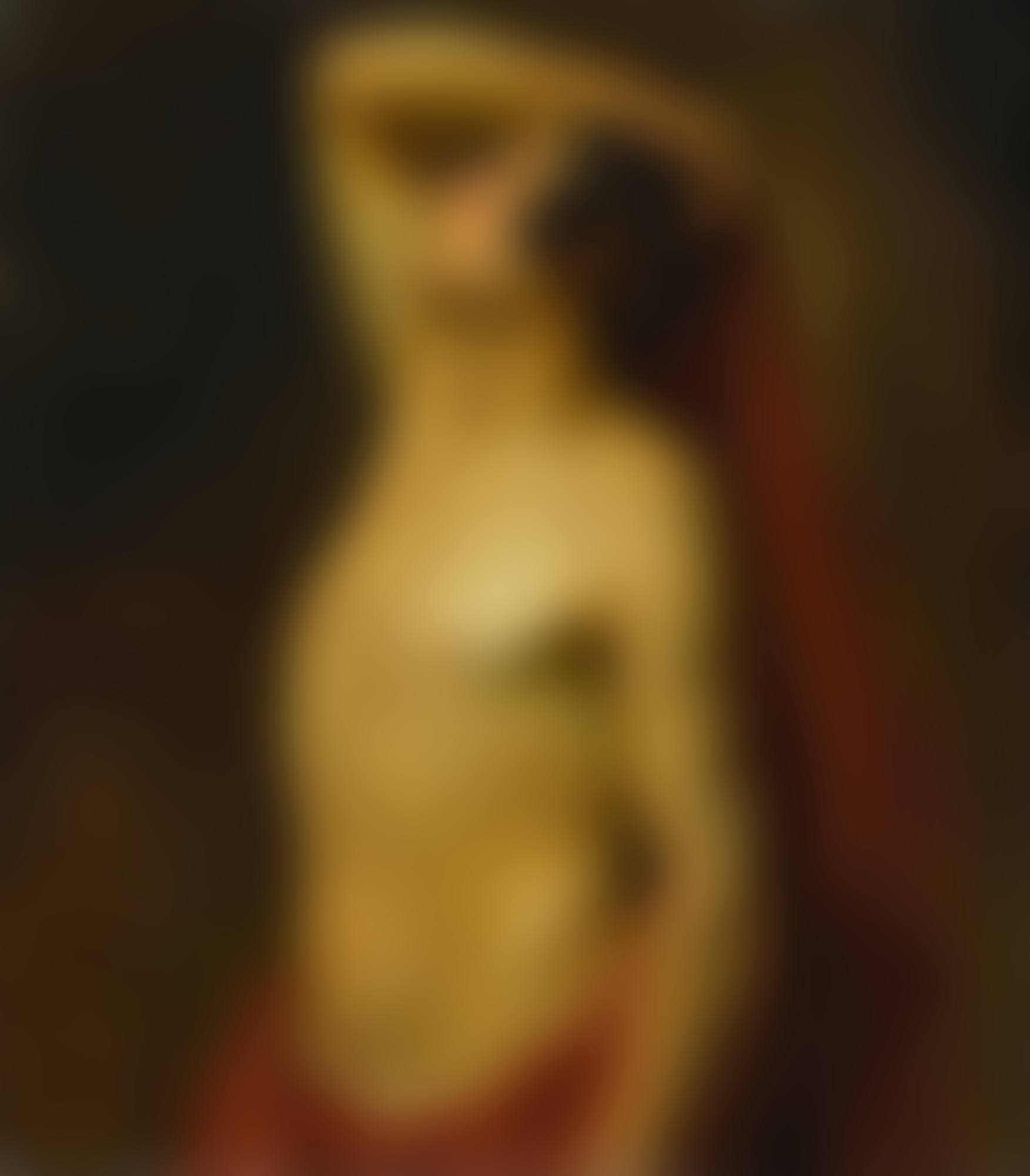 MALE NUDE IN A RED DRAPE (preview)