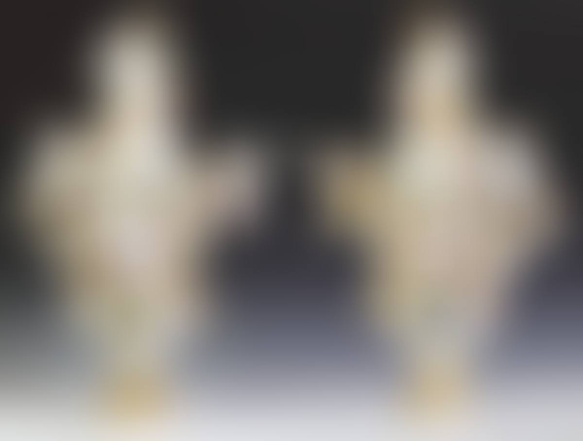 Pair of Monumental Meissen Armorial Covered Urns (preview)