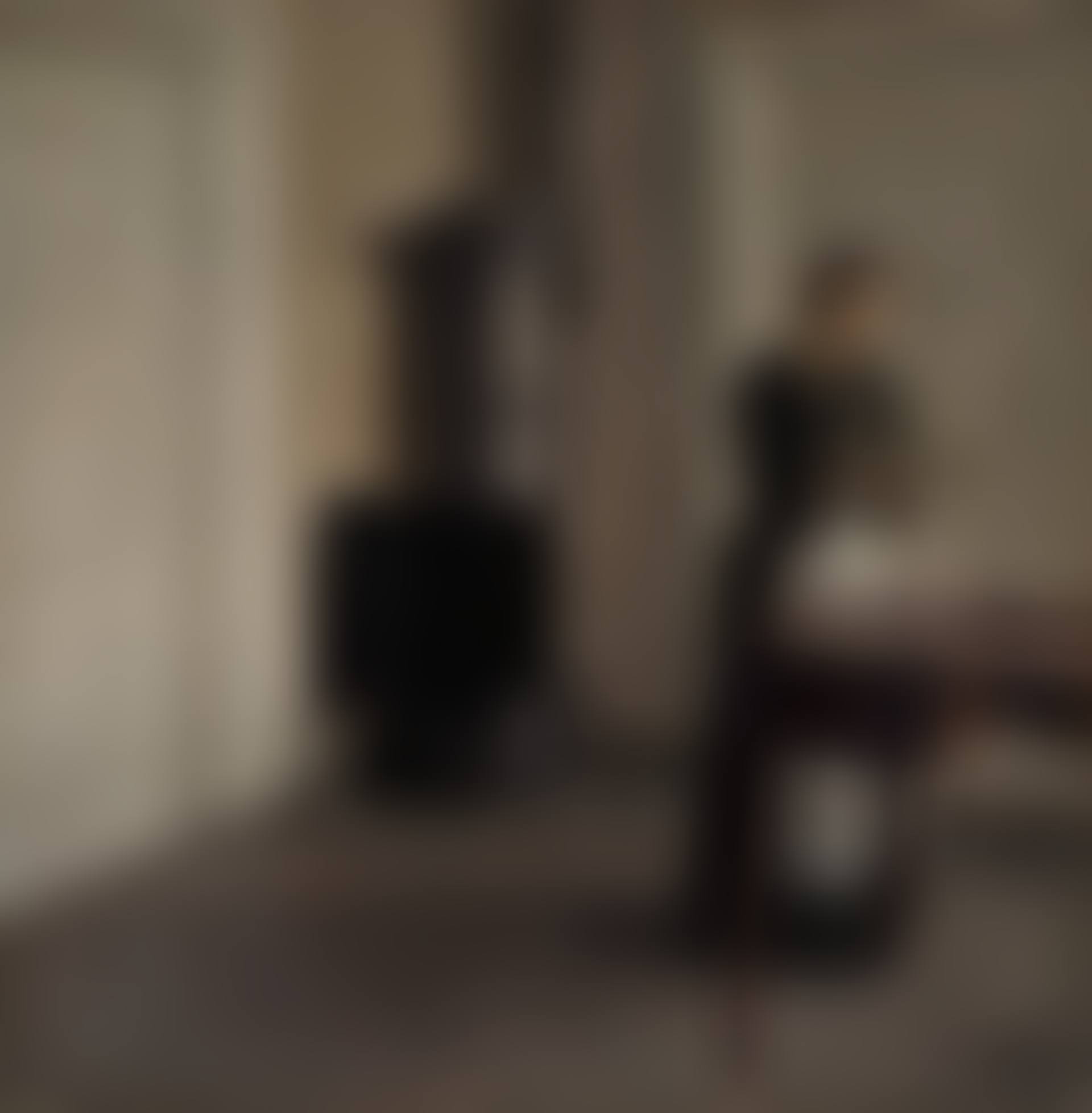 Interior of Woman Placing Branches in Vase on Table (Interiør med kvinde, der stiller grene i et glas, Strandgade 30) (preview)