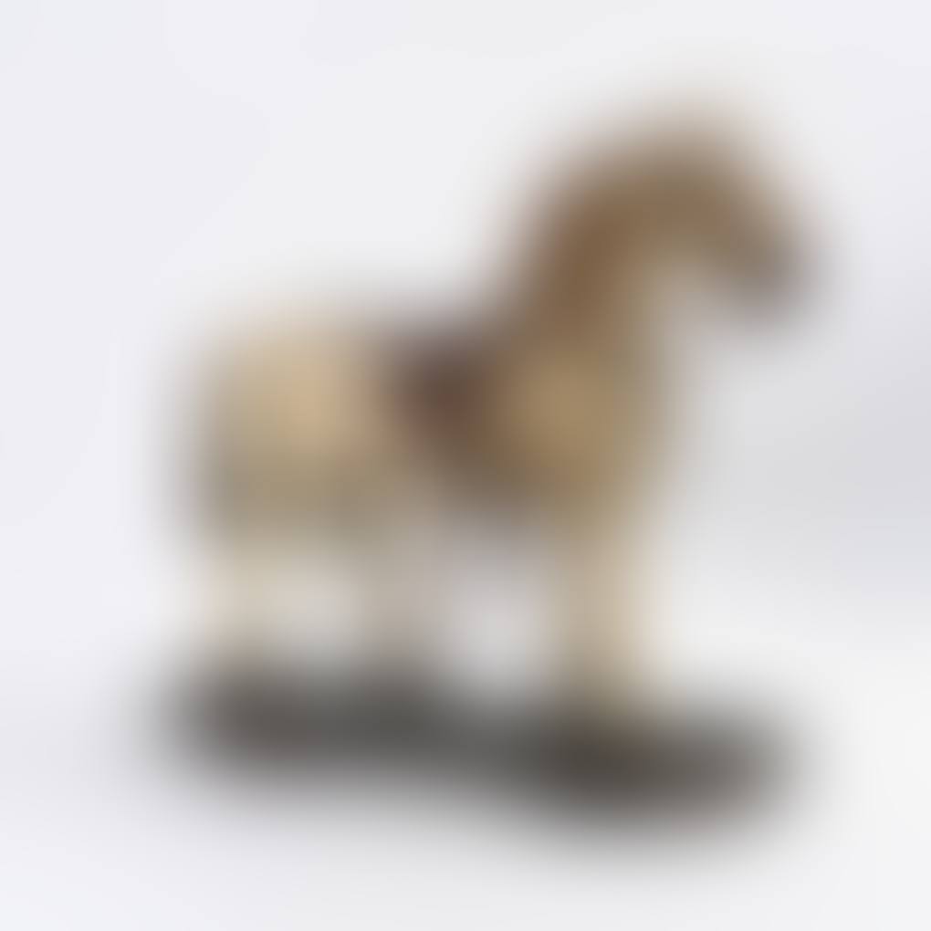 Fur-covered rocking horse on wheels (preview)