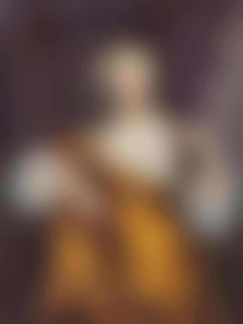Oil painting - Half length portrait of a woman wearing a pearl necklace (preview)